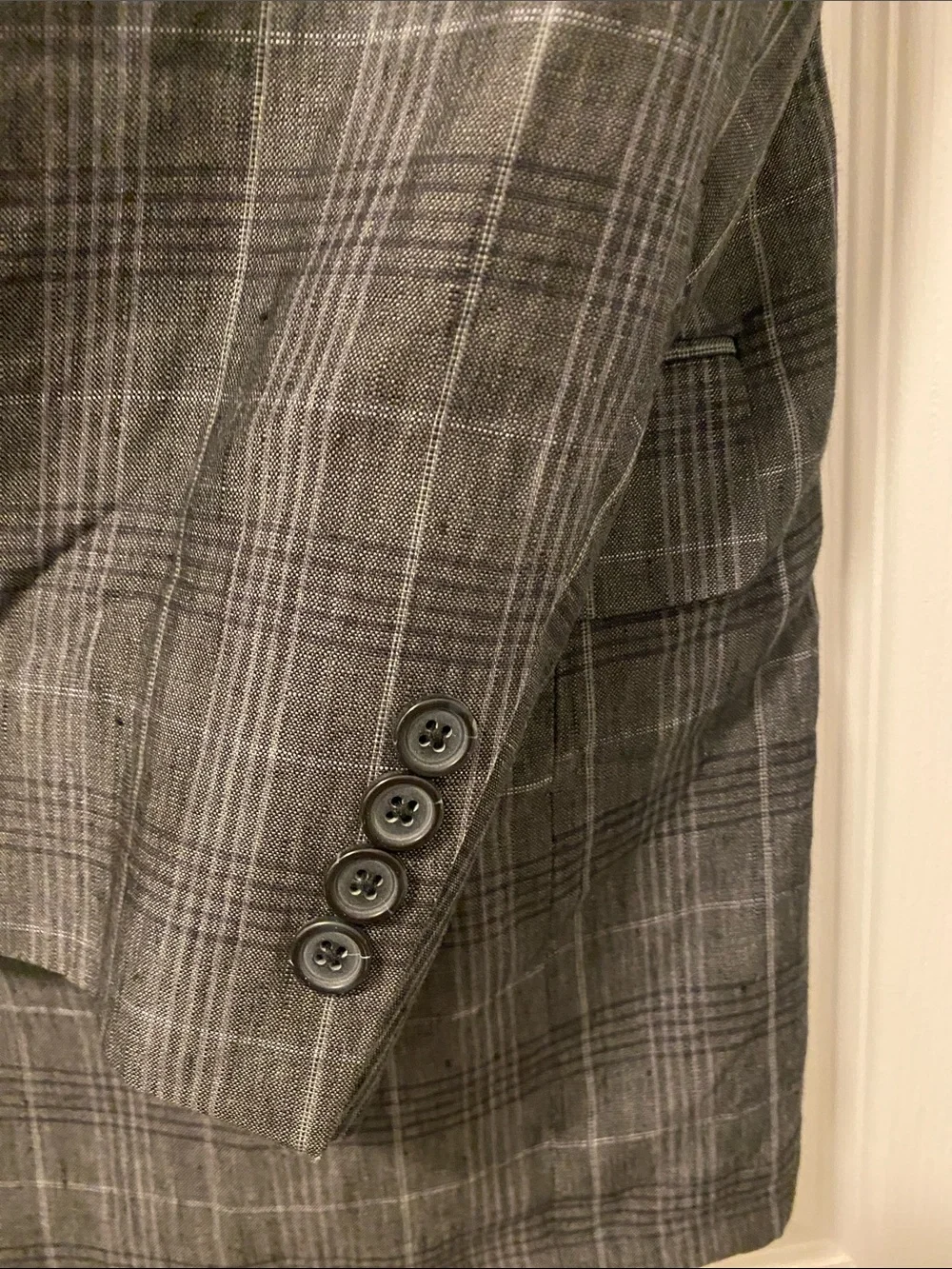 Brooks Brothers Gray Windowpane Plaid Sport Coat